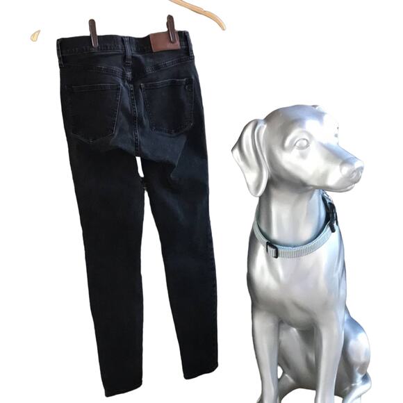 Madewell 9 Inch High Rise Skinny Black Jeans Women's Size 25 - Picture 1 of 6